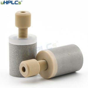 Solvent filter 20um stainless steel with 5/16-24 Nut and Ferrule for 3/16 or 4mm OD Tubing